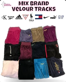 Mix Brand Velour Sports Tracks including Polo Ralph Lauren Guess Nike Tommy Hilfiger Adidas & Other Brands