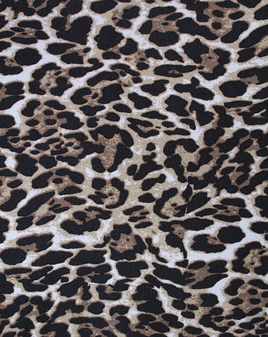 Multicolor Leopard Design Cotton Canvas Fabric