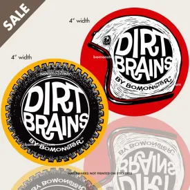 Off Road Racing 2 Sticker Combo "Dirt Brains Knobbies   Helmet"