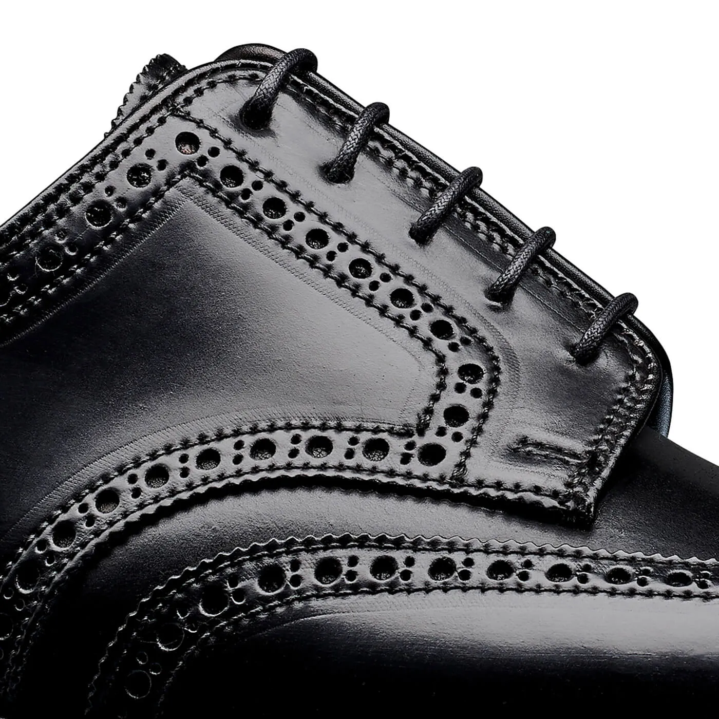 Black Cordovan Pembroke Leather Shoes