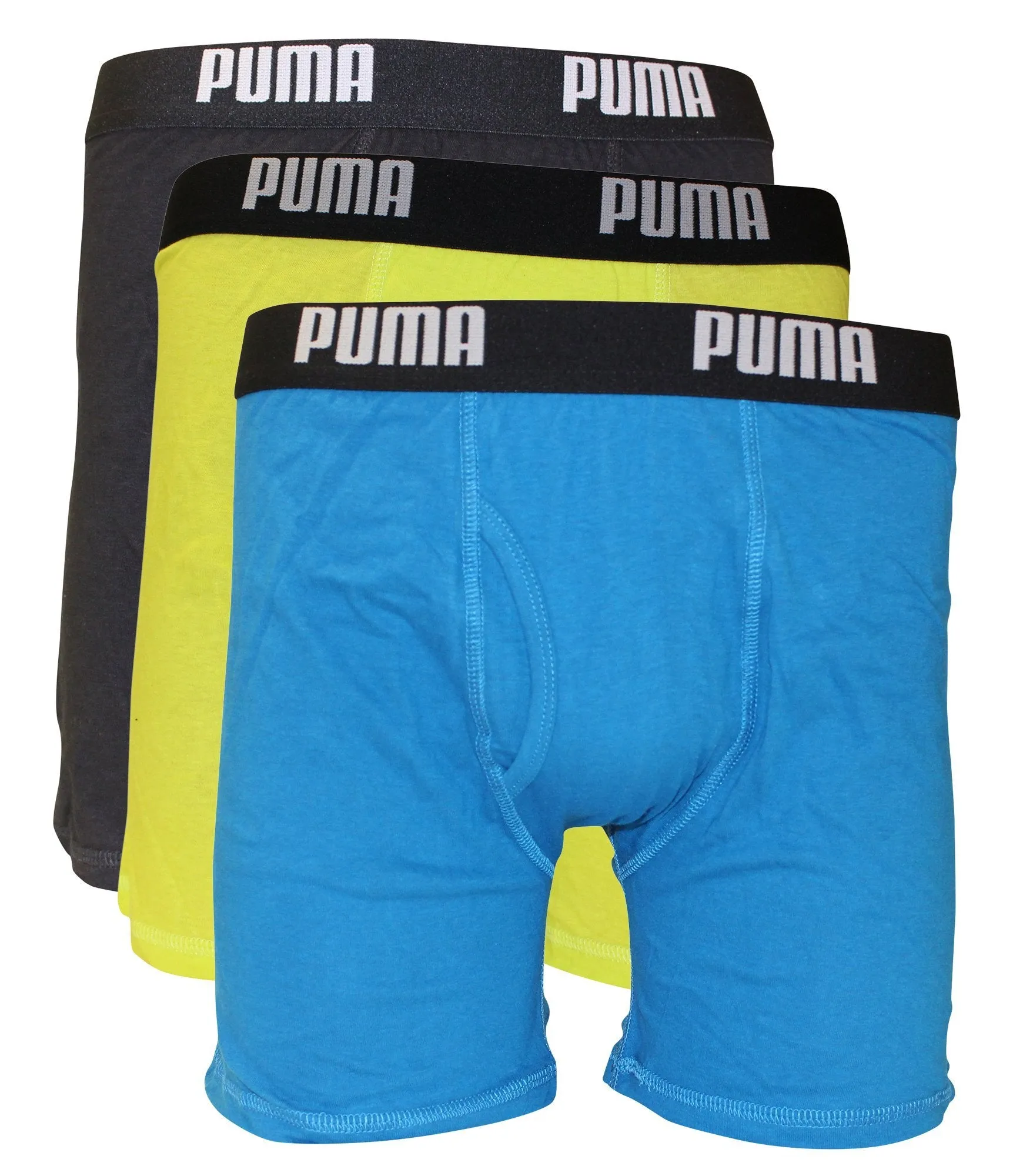 PUMA Men's 3 Pack 100% Cotton Boxer Brief