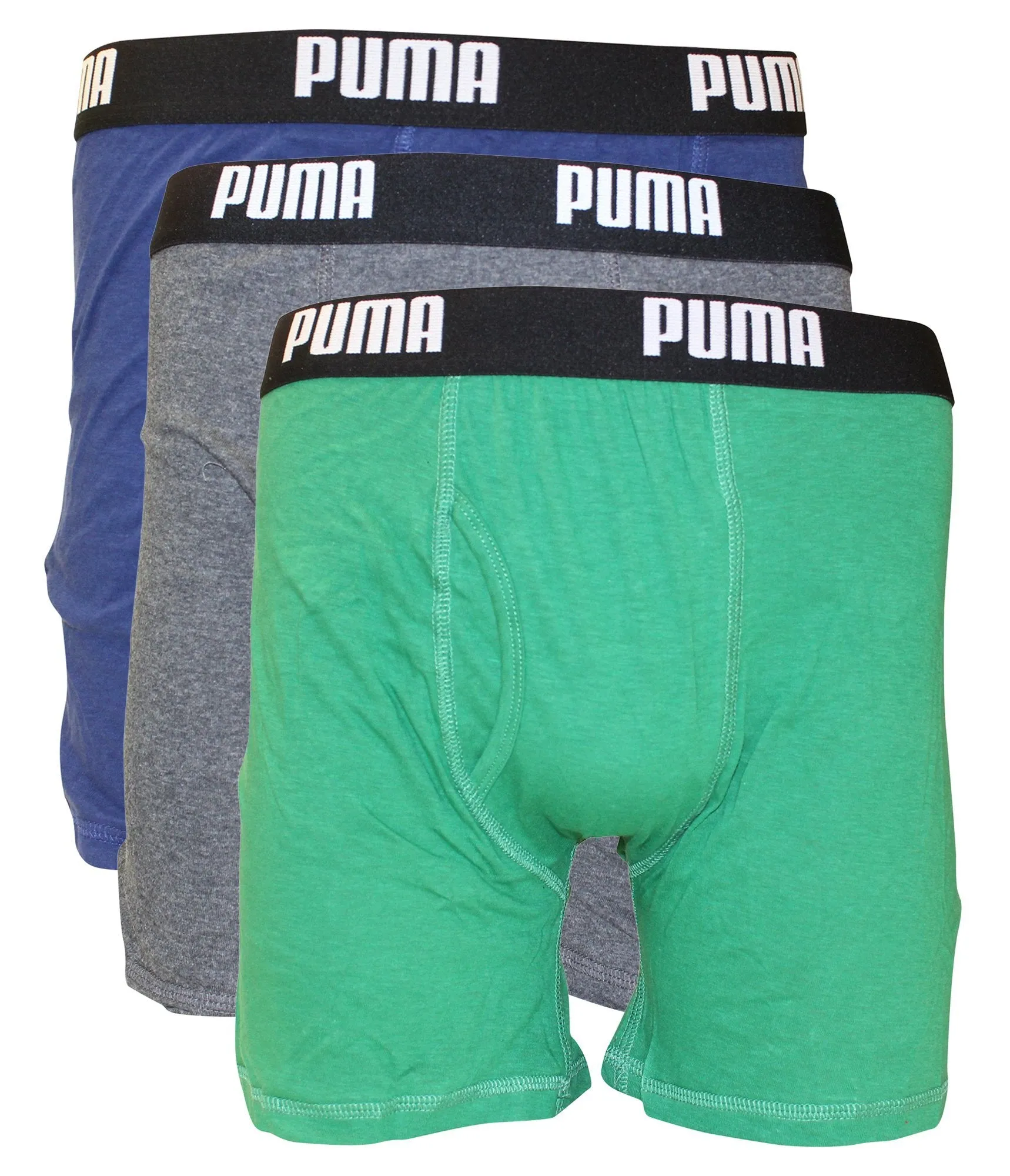 PUMA Men's 3 Pack 100% Cotton Boxer Brief