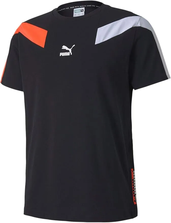 Puma T7 2020 SPORT SLIM TEE Men’s - PUMA BLK-WHT-LAVA