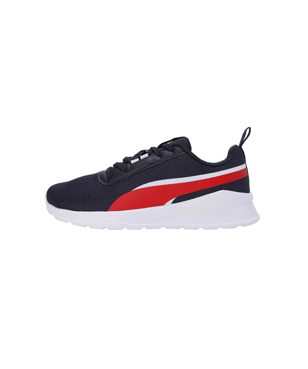 Puma Unisex-Kid Flexrate JR New Navy-High Risk Red-Black Sneaker - 3 UK (39903703)