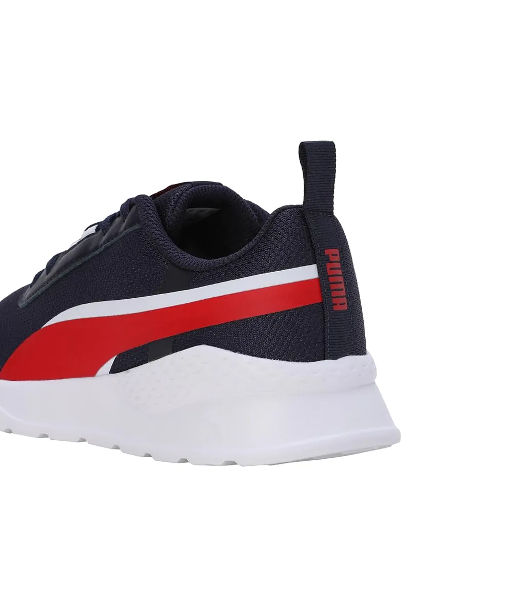 Puma Unisex-Kid Flexrate JR New Navy-High Risk Red-Black Sneaker - 3 UK (39903703)