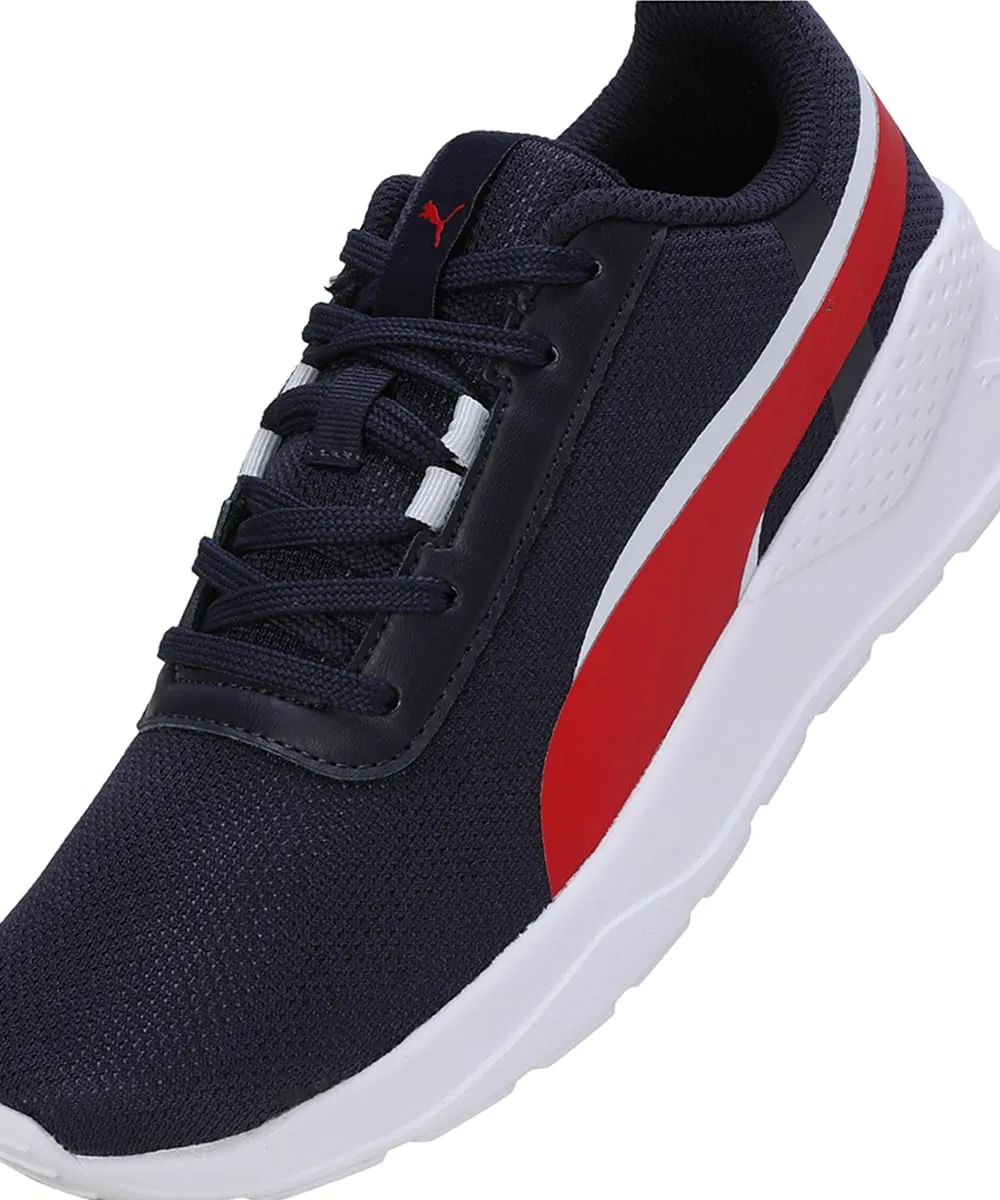 Puma Unisex-Kid Flexrate JR New Navy-High Risk Red-Black Sneaker - 3 UK (39903703)