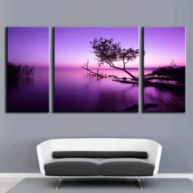 Purple Sky Tree on Water