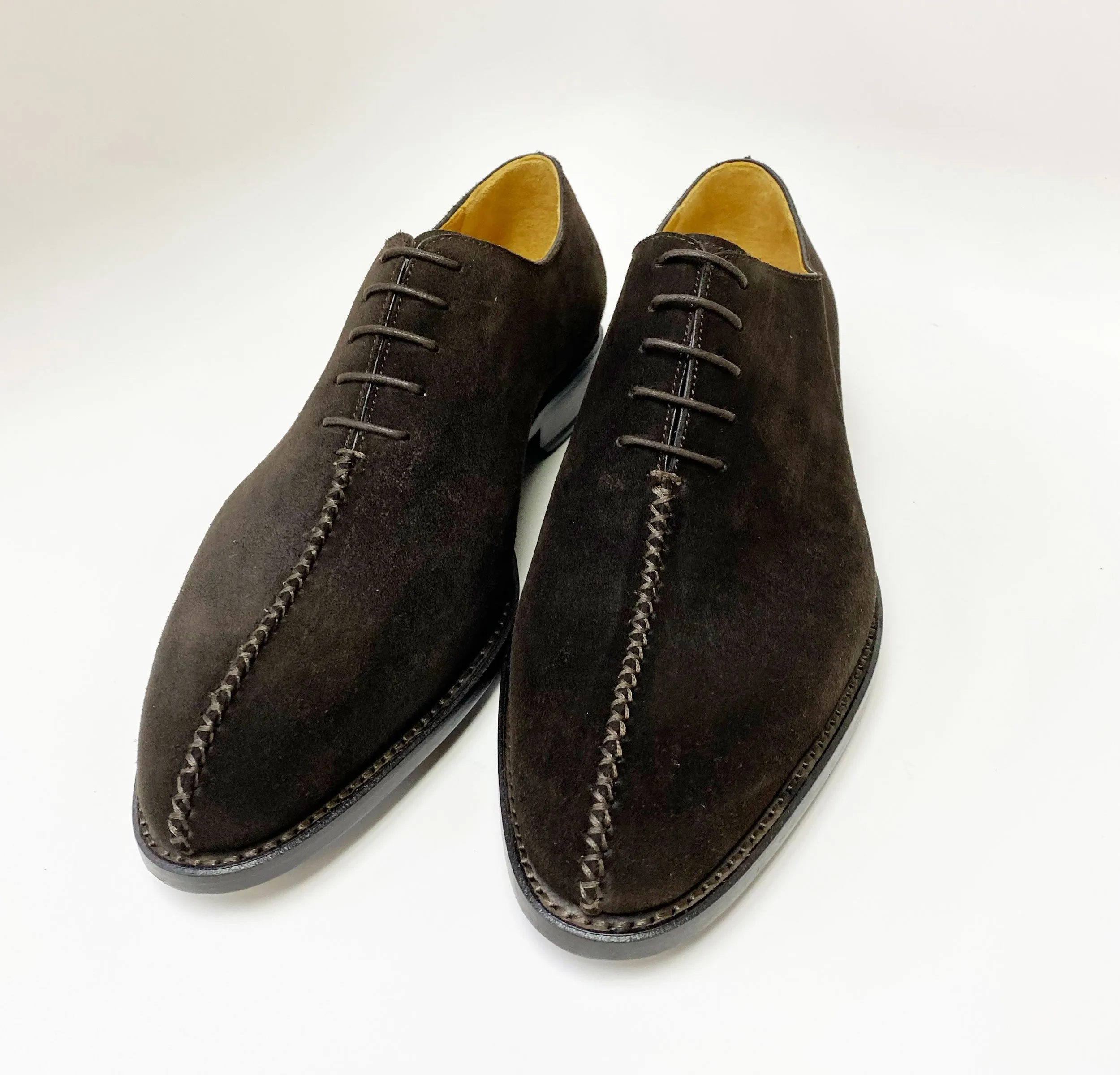 "Derrick" Suede Lace-Up Oxford Brown