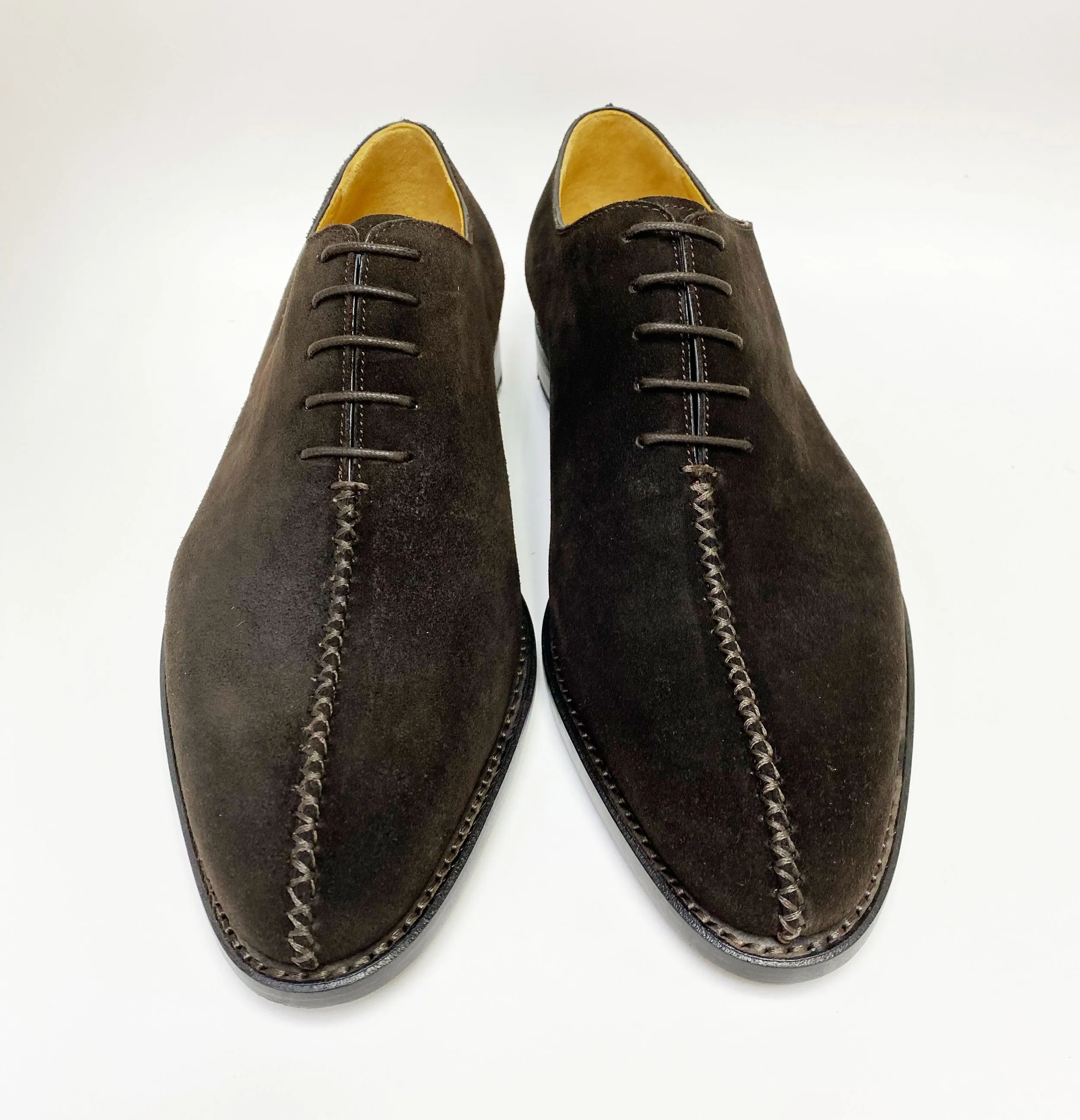 "Derrick" Suede Lace-Up Oxford Brown