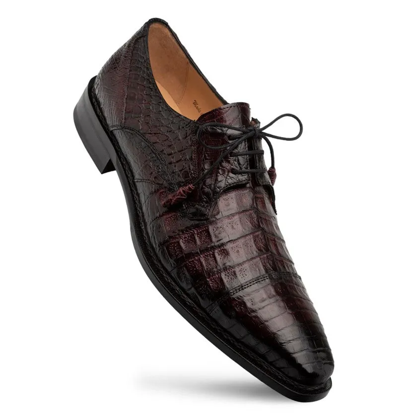 "Giovane" Crocodile Derby Burgundy