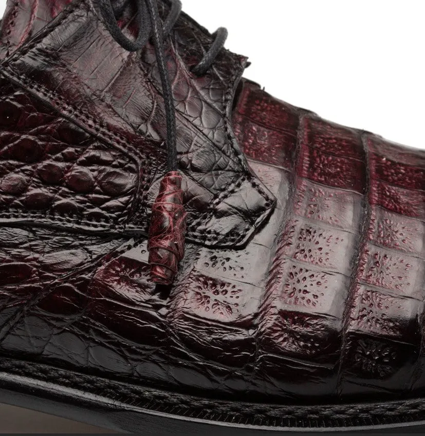 "Giovane" Crocodile Derby Burgundy