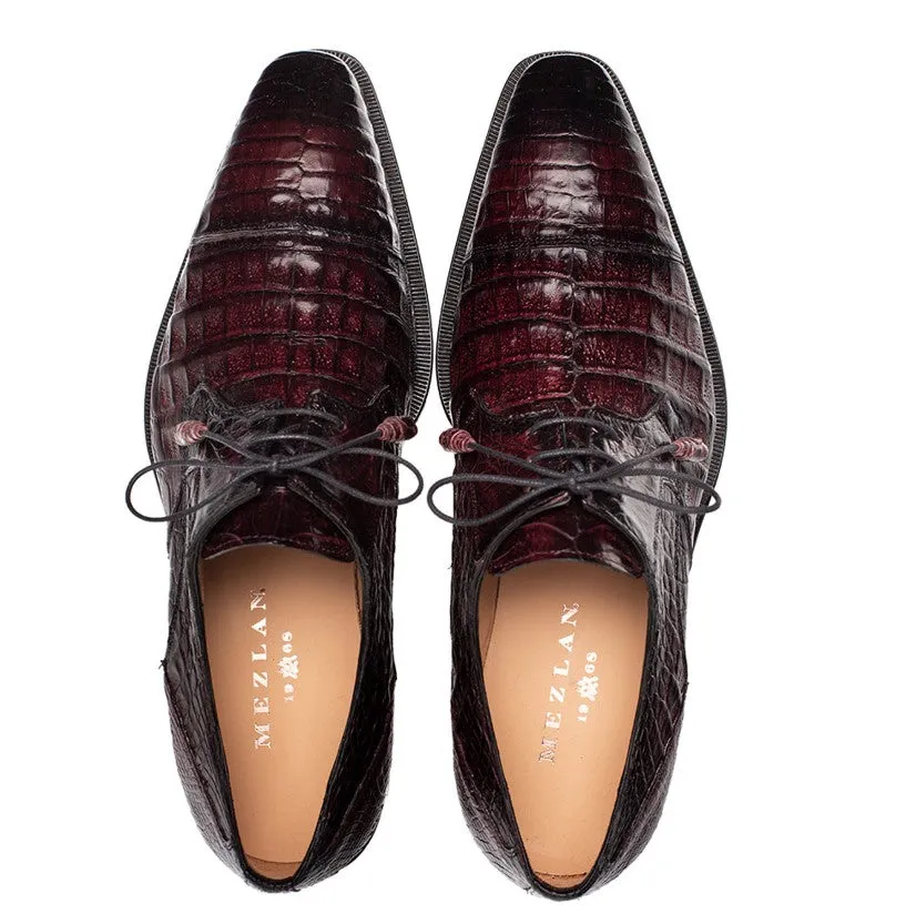 "Giovane" Crocodile Derby Burgundy