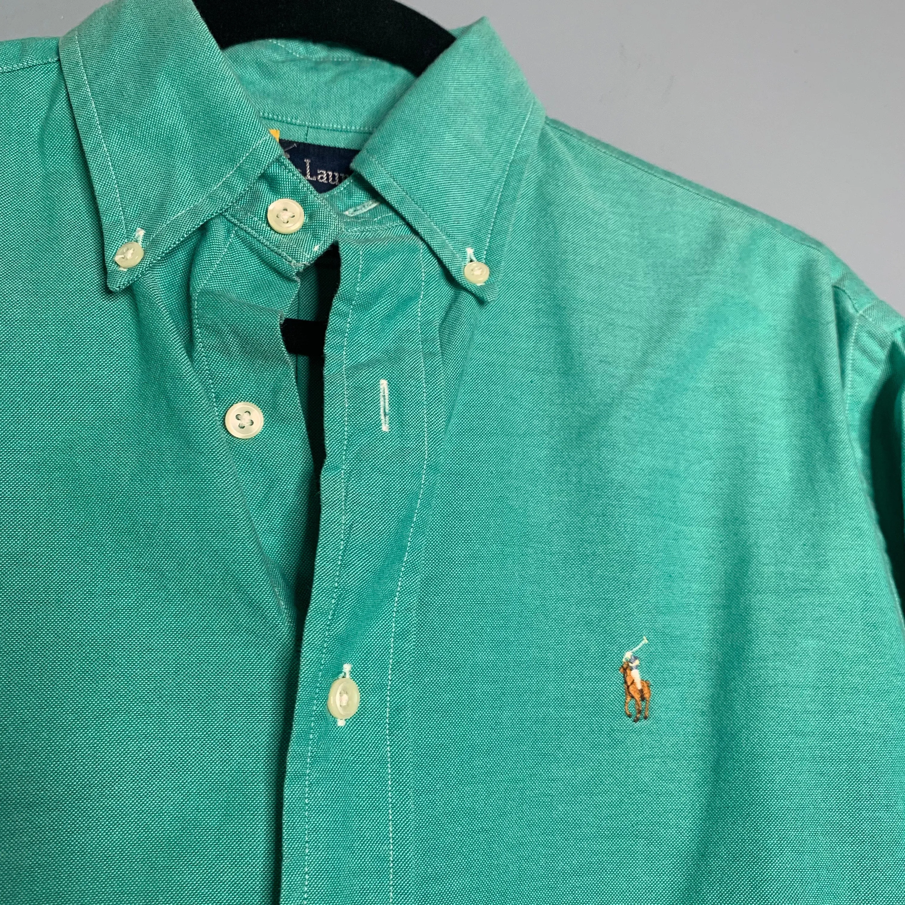 "The Big Oxford" Green Button Down Shirt by Ralph Lauren