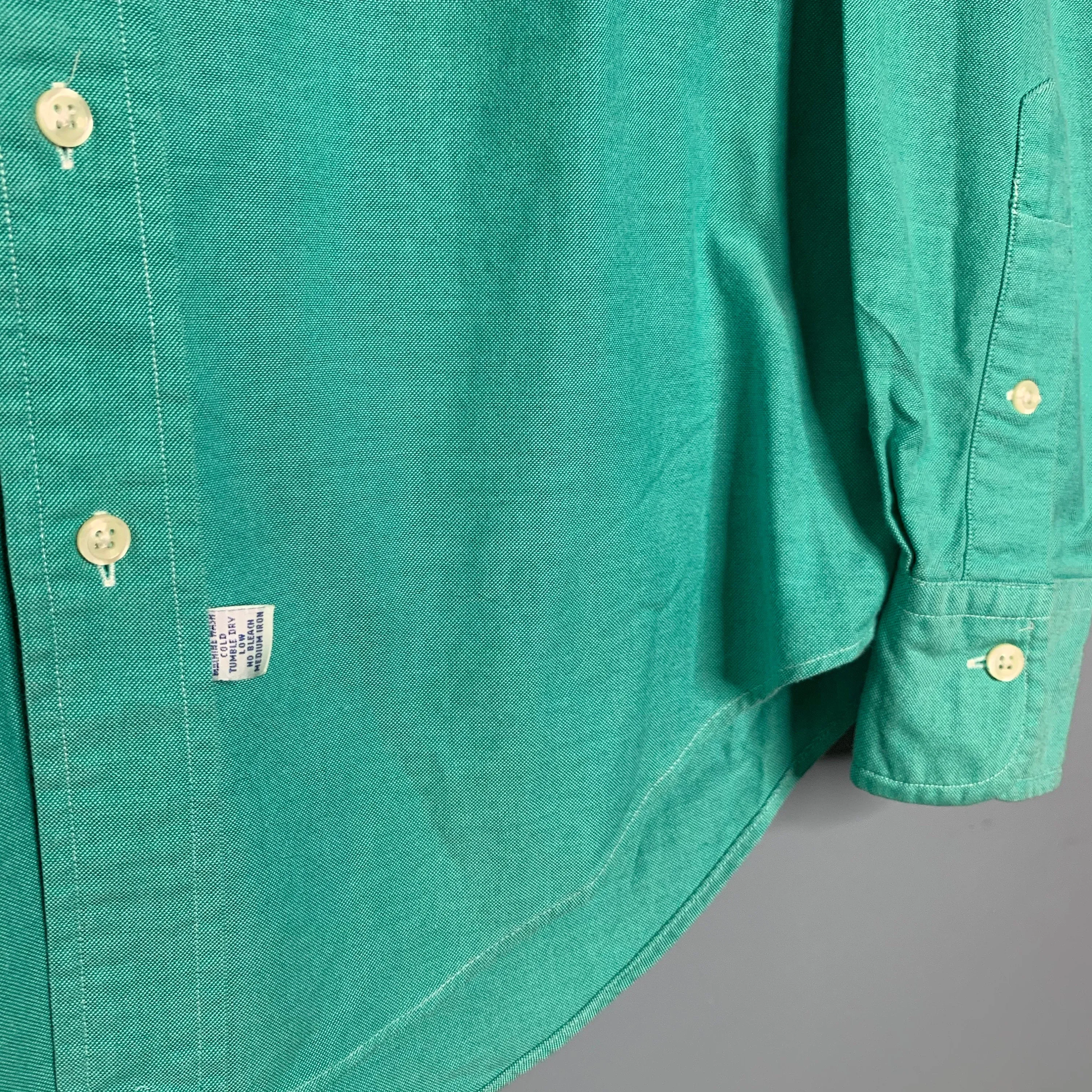 "The Big Oxford" Green Button Down Shirt by Ralph Lauren