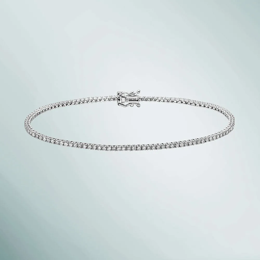 Ready to Ship Diamond Tennis Bracelet (1.50 ct.) 1.7 mm 4-Prongs Setting in 14K Gold