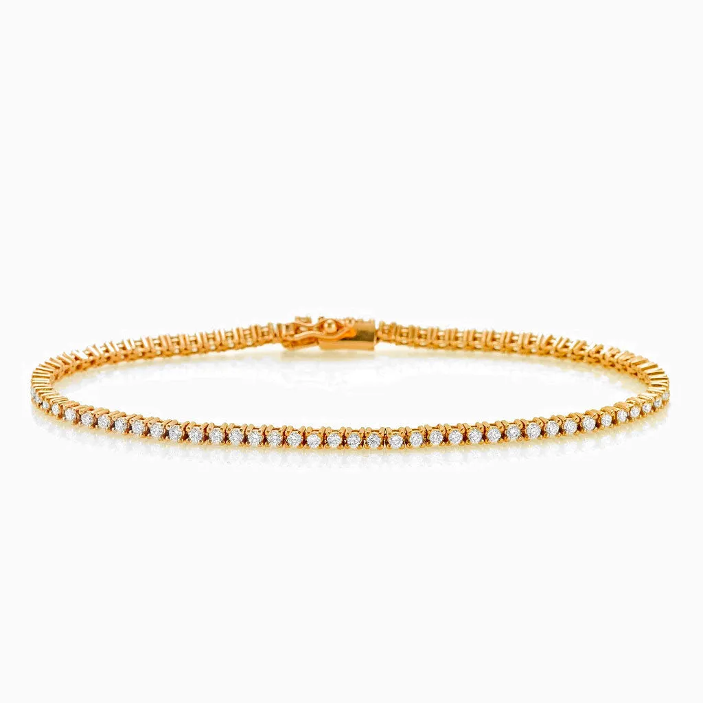 Ready to Ship Diamond Tennis Bracelet (1.50 ct.) 1.7 mm 4-Prongs Setting in 14K Gold