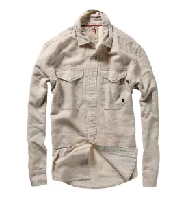 Relwen Natural Beige Linen Cotton Workshirt