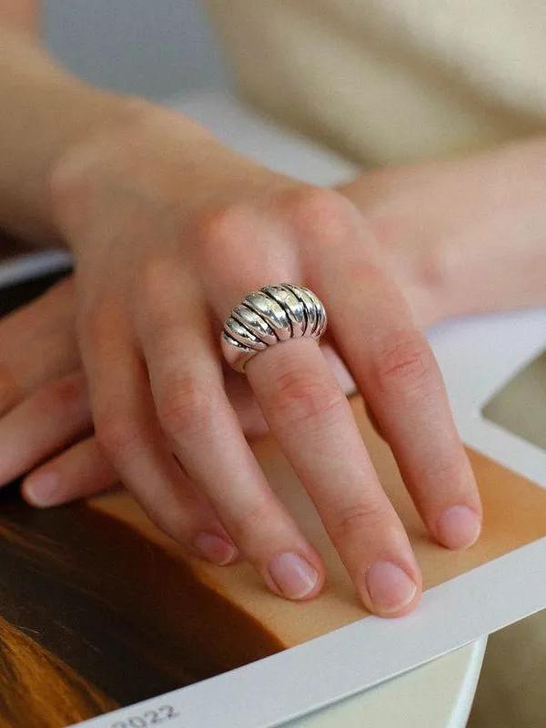 Sterling Silver Scallop Ring