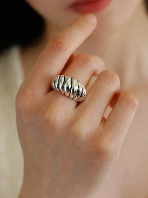 Sterling Silver Scallop Ring