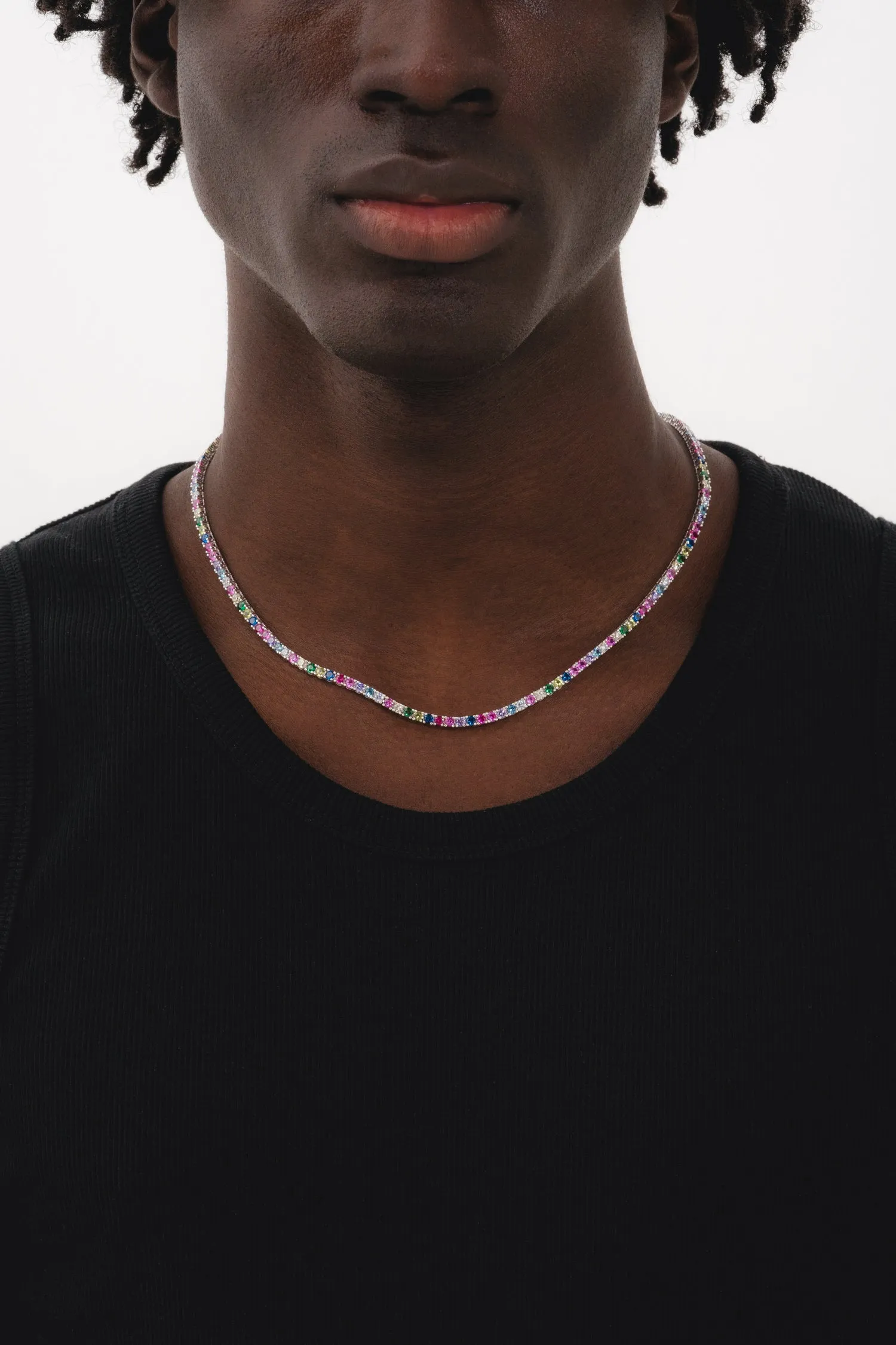 Tennis Necklace - Rainbow