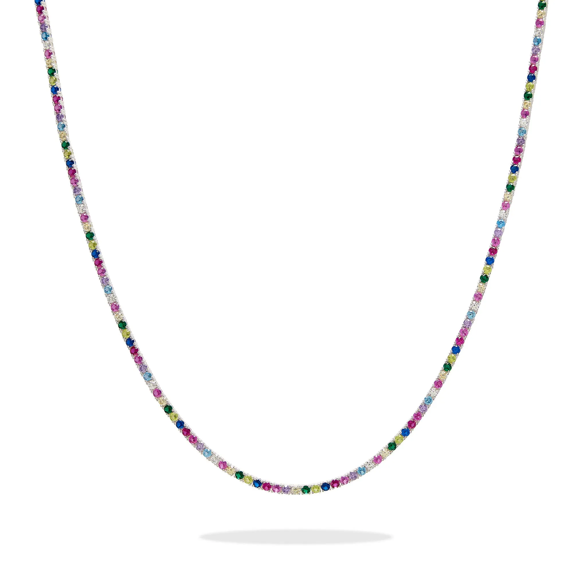 Tennis Necklace - Rainbow