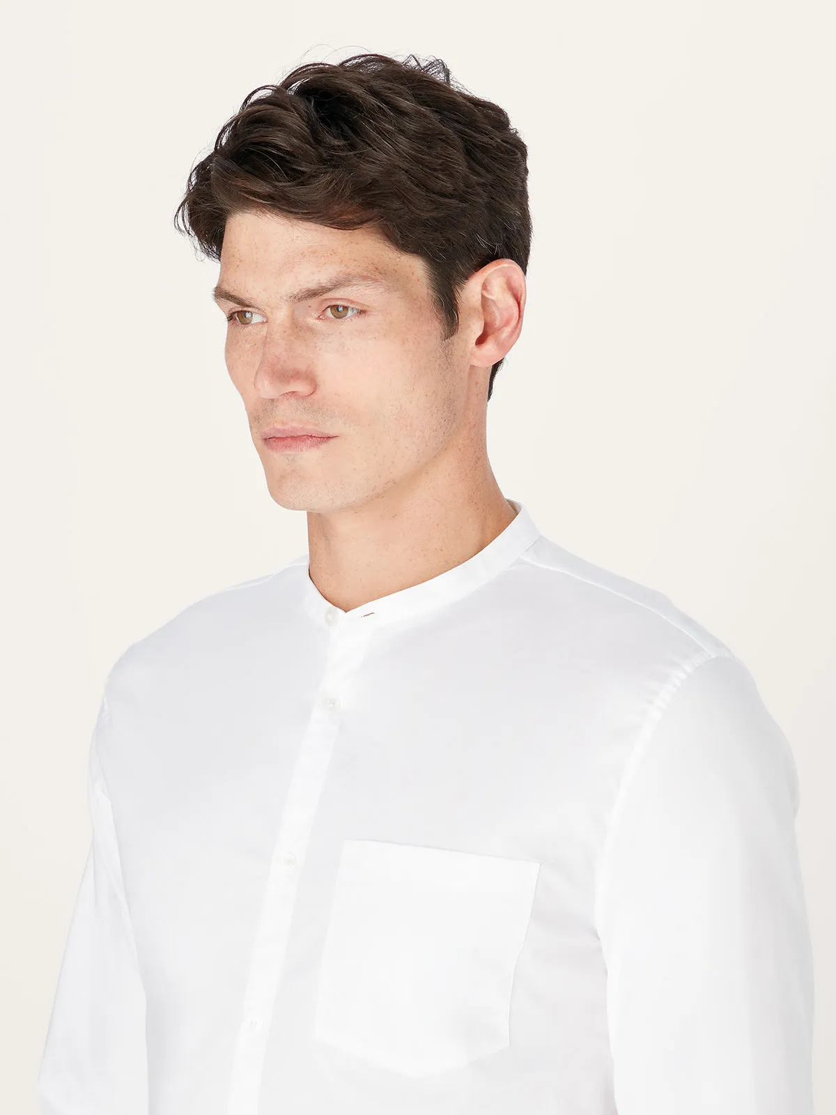 The All Day Shirt || White | Pinpoint Cotton