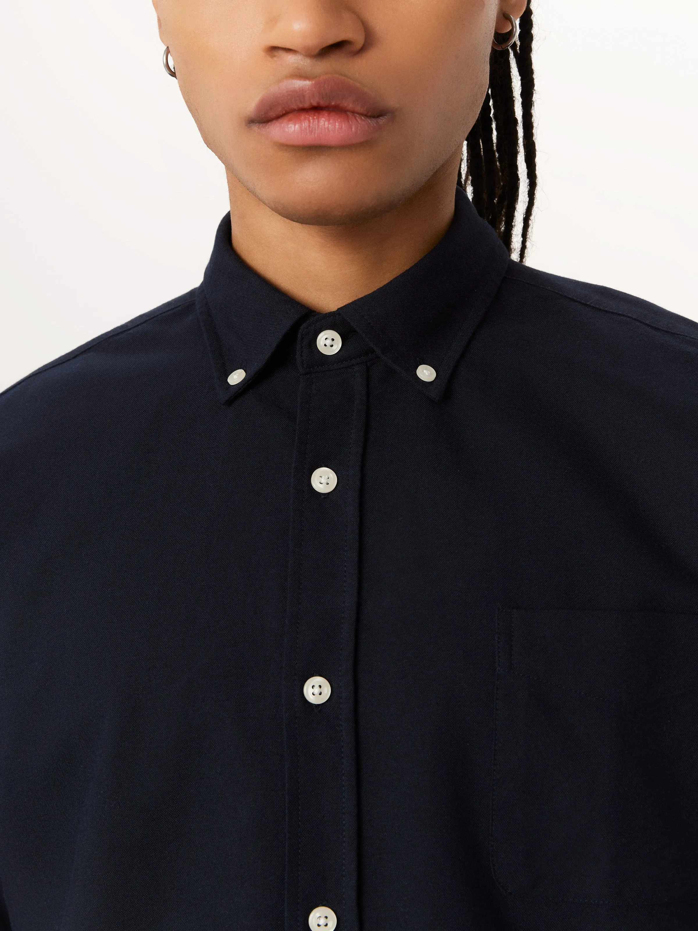 The Jasper Oxford Shirt in Deep Blue