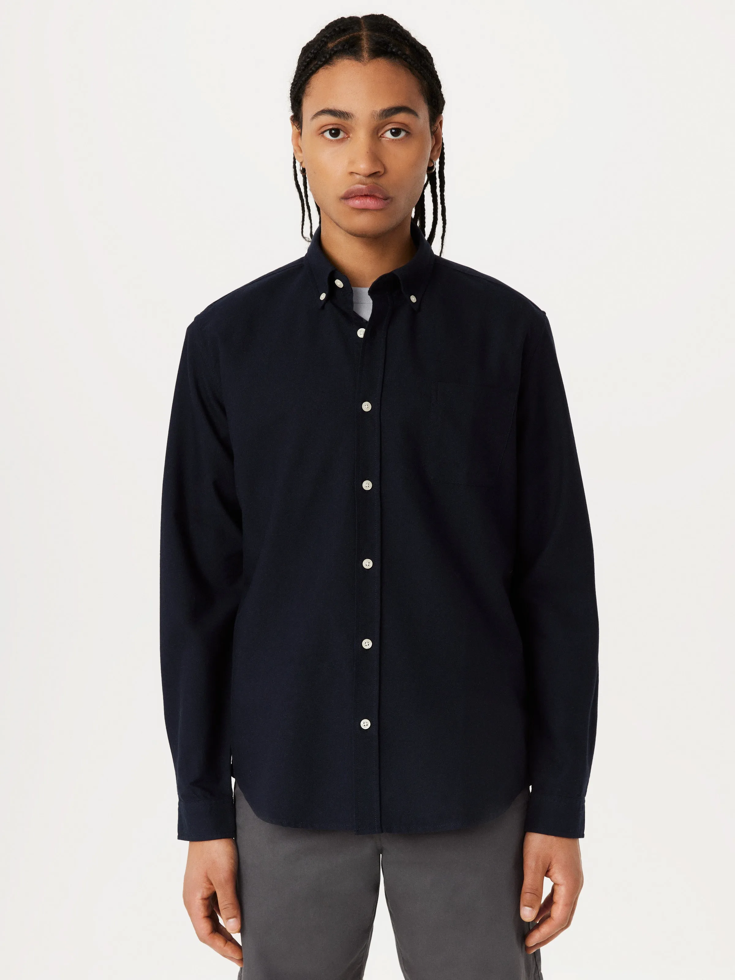 The Jasper Oxford Shirt in Deep Blue