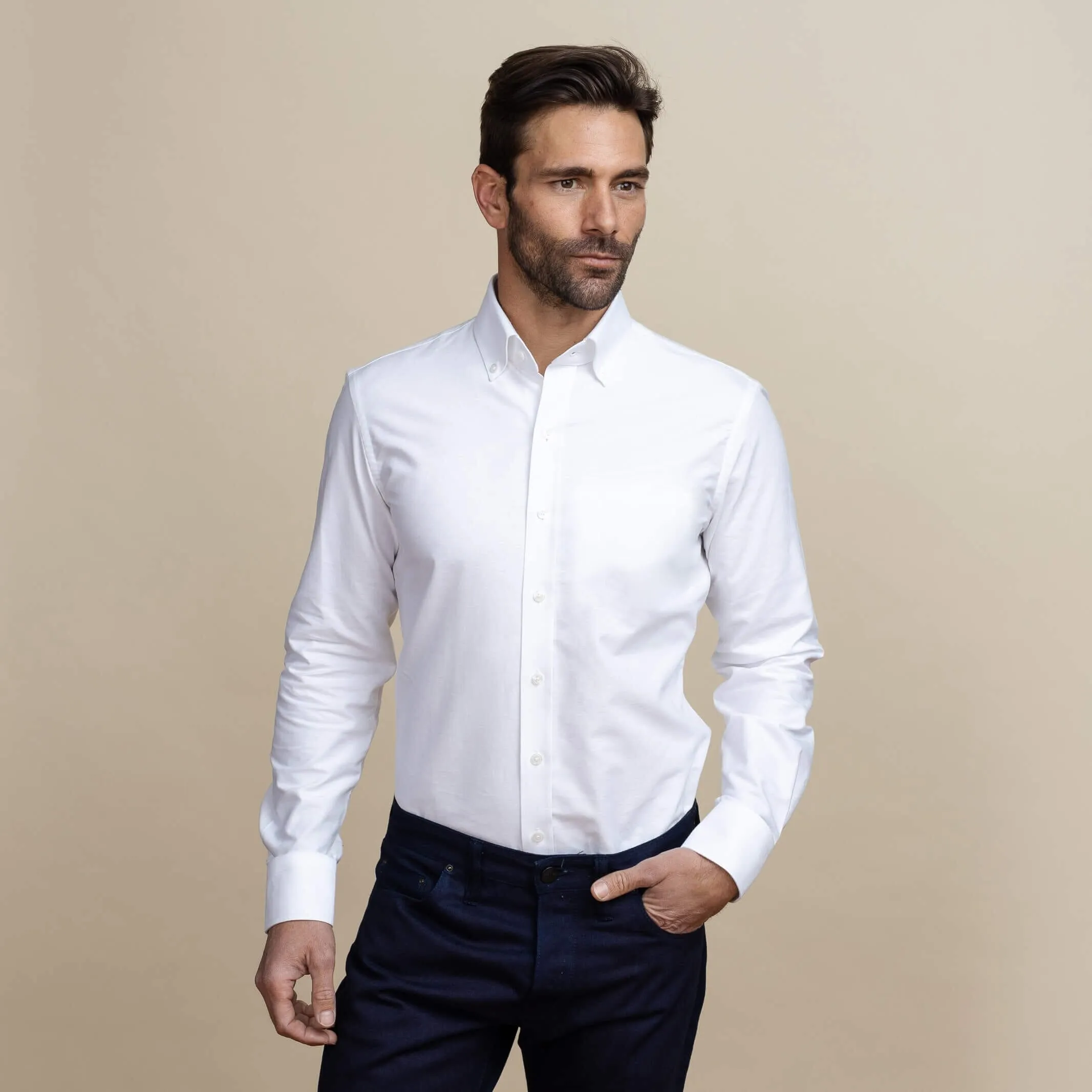 The White Mayfield Oxford Custom Shirt