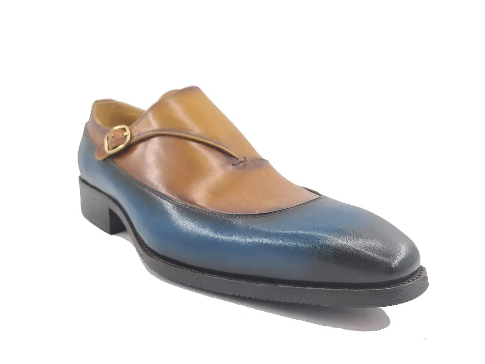 Tri-Tone Single Monk Strap Slip-on