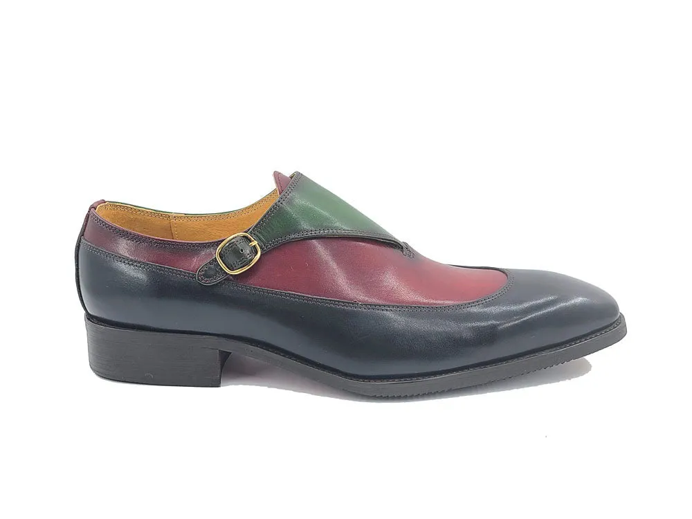 Tri-Tone Single Monk Strap Slip-on