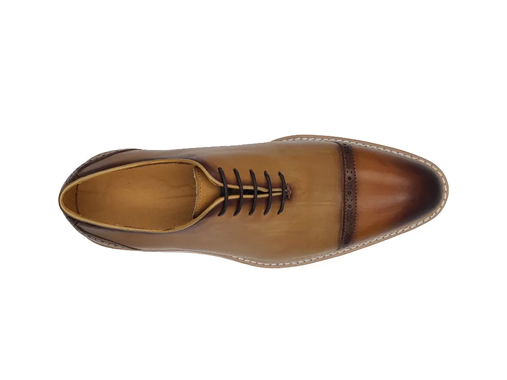 Two Tone Cap toe Calfskin Oxford