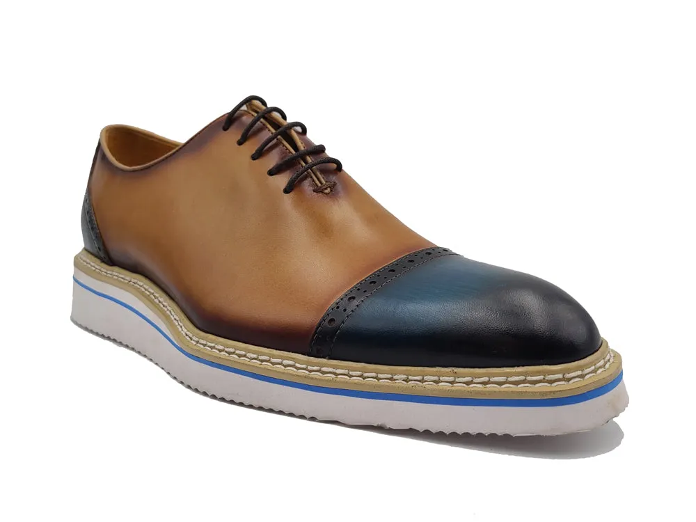 Two Tone Cap toe Calfskin Oxford