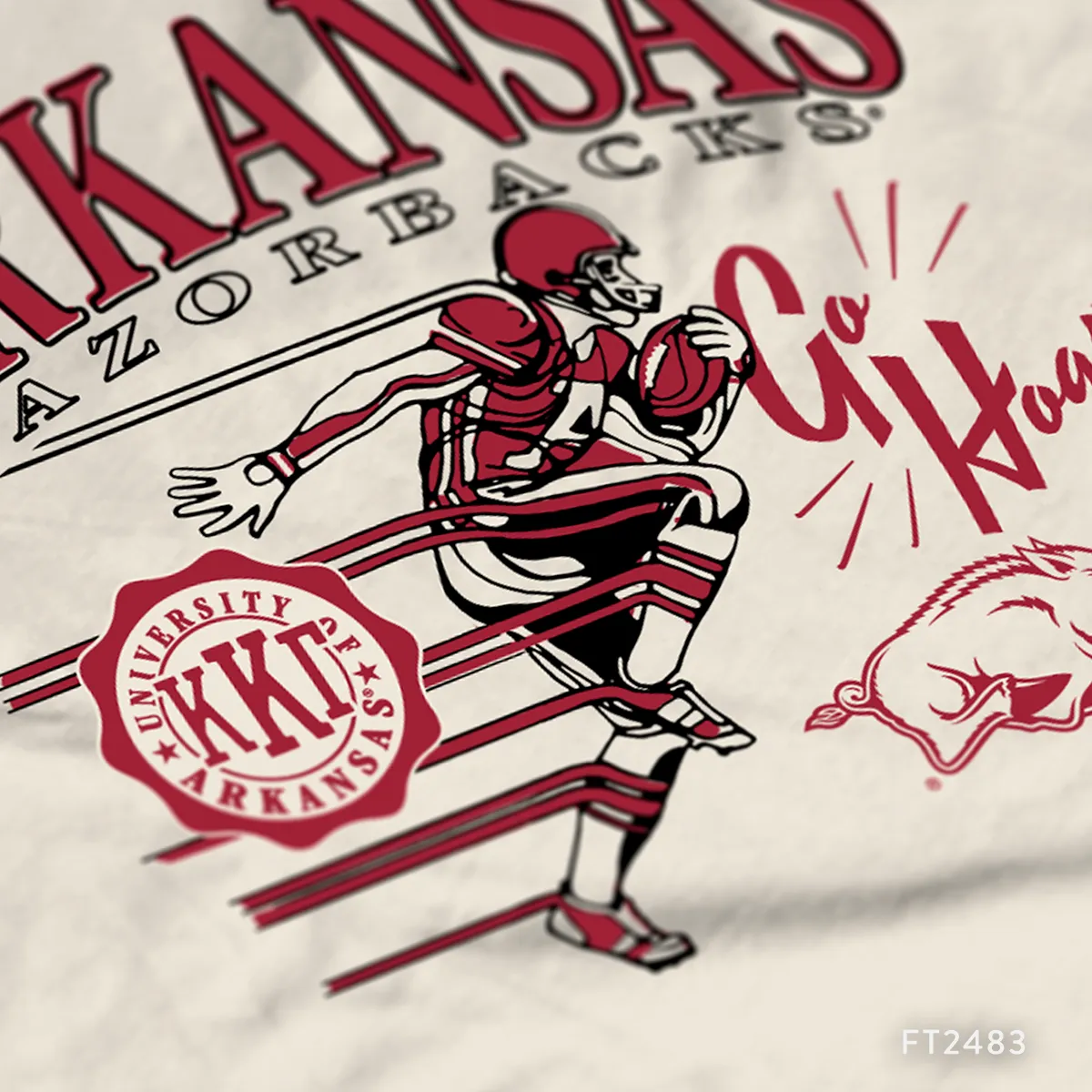 U of A Kappa Kappa Gamma Football PR T-Shirt Design