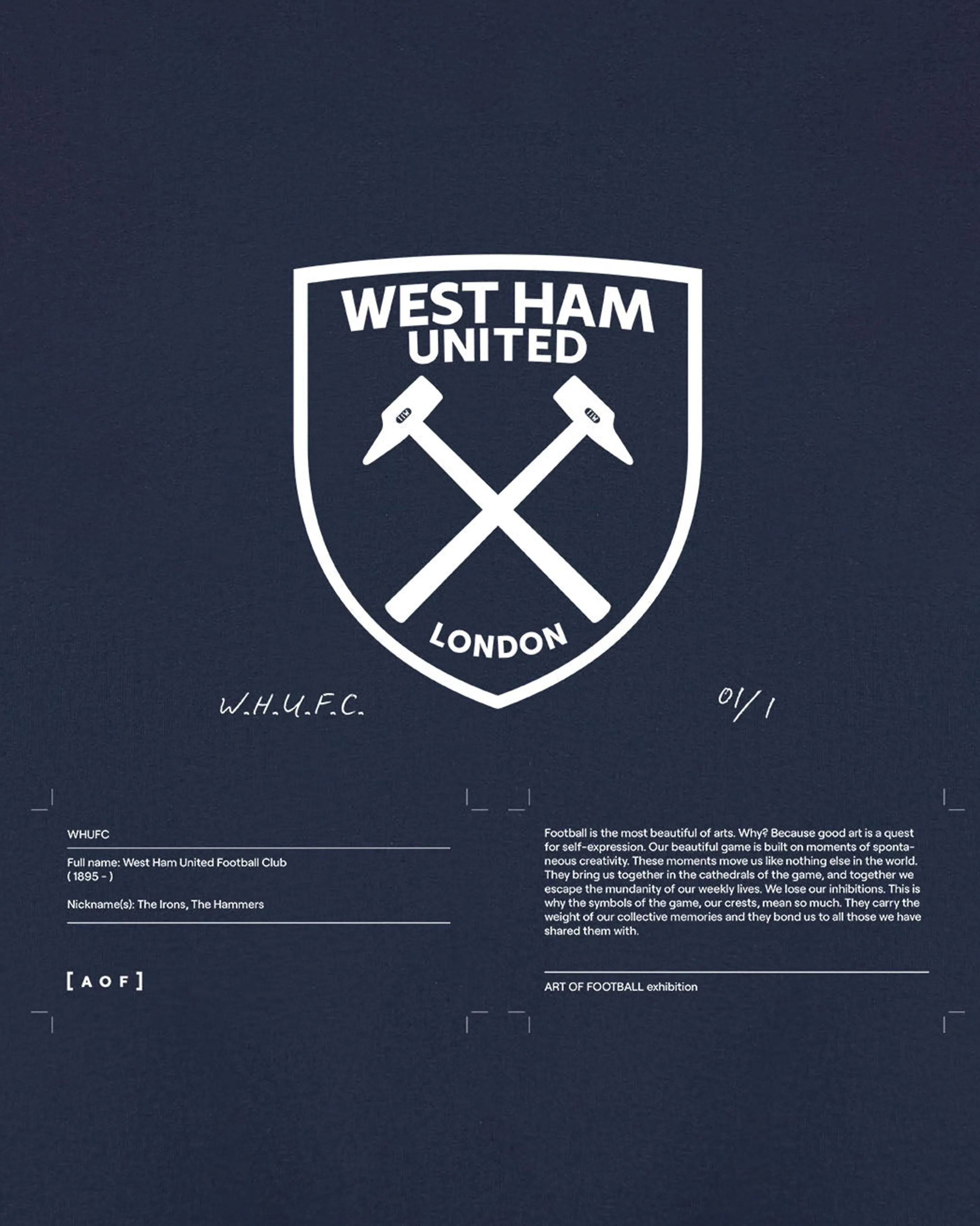 West Ham Exhibition Navy Sweat